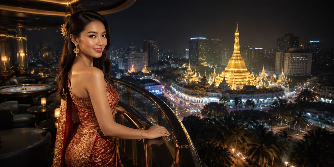 ရန်ကုန်မြို့တွင် ဆူလေဘုရားနားရှိ အပန်းဖြေကာစီနို အပေါ် ဝင်ရောက်ကြည့်ရှုသော မြန်မာ လူငယ်များ